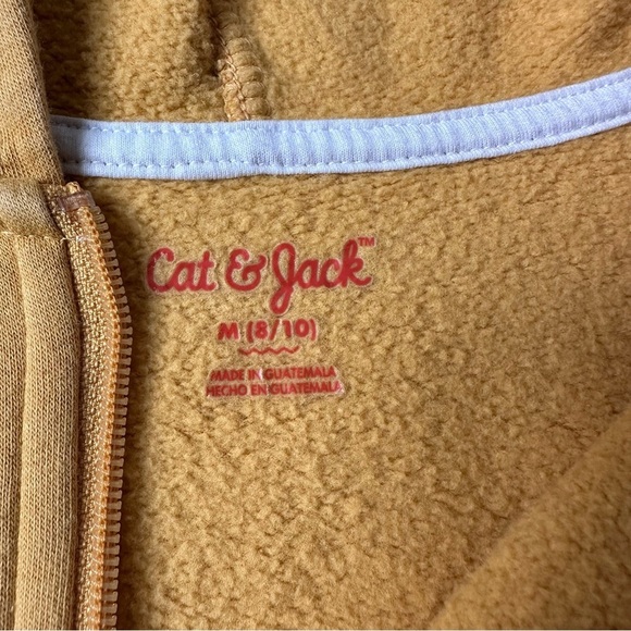 Cat & Jack Boys Yellow Fleece Zip-Up Hoodie Size M (8/10) - Picture 5 of 7
